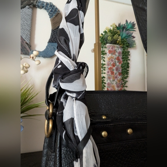 Great American leatherworks black bag with bronze rivets eeuc - Picture 11 of 15